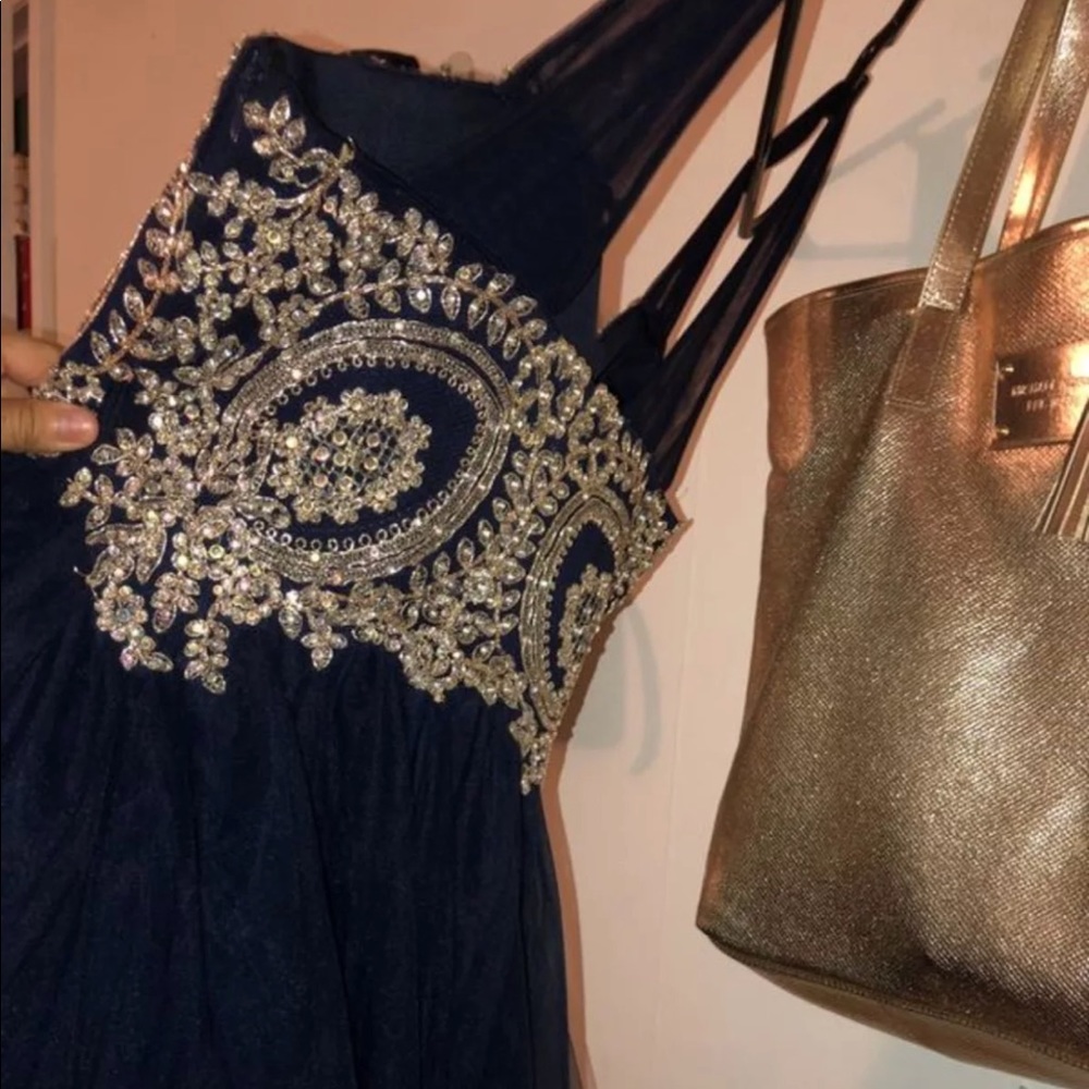 navy blue cocktail dress - Picture 3 of 3